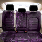 Purple African Dashiki With Australia Aboriginal Art Back Car Seat Cover