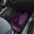 Purple African Dashiki With Australia Aboriginal Art Car Mats