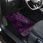 Purple African Dashiki With Australia Aboriginal Art Car Mats