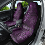 Purple African Dashiki With Australia Aboriginal Art Car Seat Cover