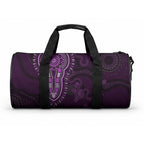 Purple African Dashiki With Australia Aboriginal Art Duffle Bag