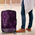 Purple African Dashiki With Australia Aboriginal Art Luggage Cover