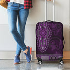 Purple African Dashiki With Australia Aboriginal Art Luggage Cover