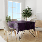 Purple African Dashiki With Australia Aboriginal Art Tablecloth