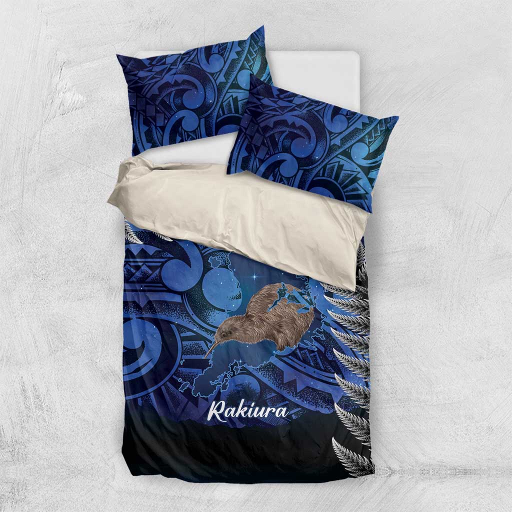 New Zealand Stewart Island Bedding Set Rakiura Kiwi Maori Glowing Sky