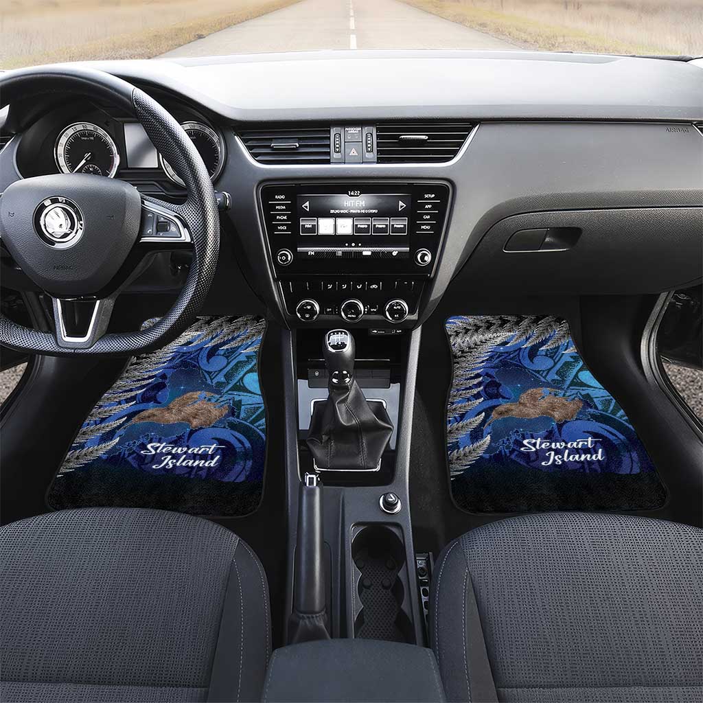 New Zealand Stewart Island Car Mats Rakiura Kiwi Maori Glowing Sky