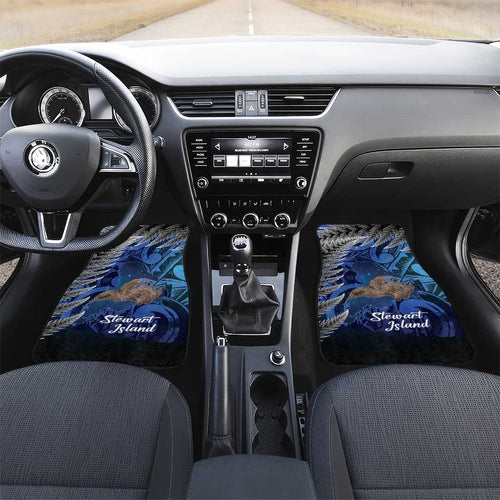 New Zealand Stewart Island Car Mats Rakiura Kiwi Maori Glowing Sky