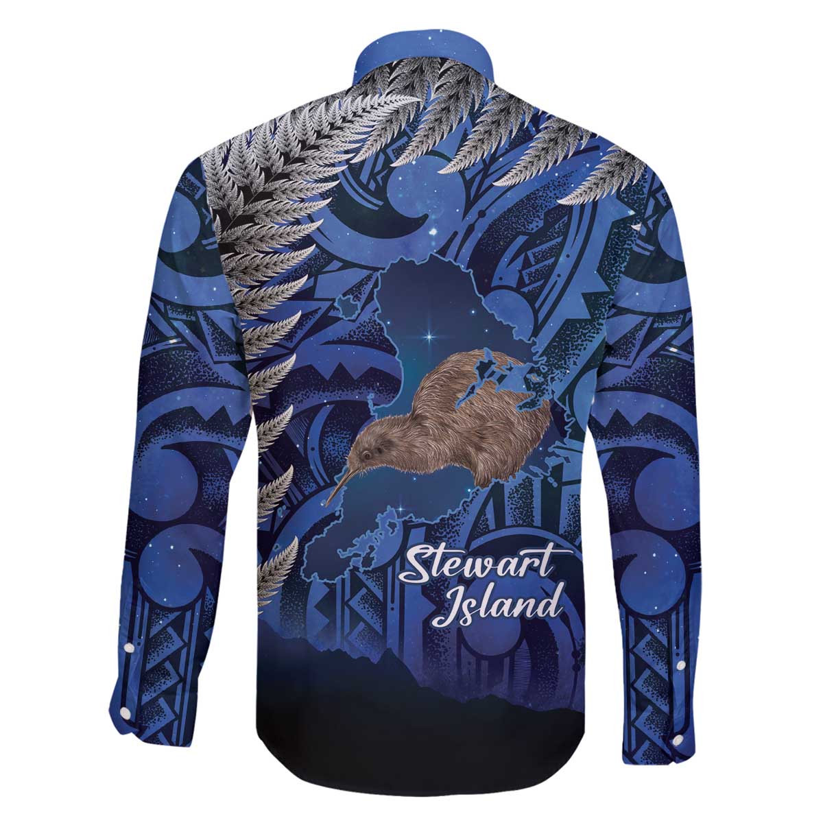 New Zealand Stewart Island Family Matching Off The Shoulder Long Sleeve Dress and Hawaiian Shirt Rakiura Kiwi Maori Glowing Sky