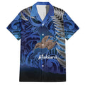 New Zealand Stewart Island Family Matching Off Shoulder Short Dress and Hawaiian Shirt Rakiura Kiwi Maori Glowing Sky