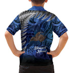 New Zealand Stewart Island Family Matching Summer Maxi Dress and Hawaiian Shirt Rakiura Kiwi Maori Glowing Sky