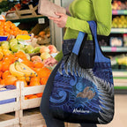 New Zealand Stewart Island Grocery Bag Rakiura Kiwi Maori Glowing Sky