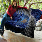 New Zealand Stewart Island Quilt Rakiura Kiwi Maori Glowing Sky