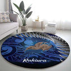 New Zealand Stewart Island Round Carpet Rakiura Kiwi Maori Glowing Sky