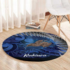 New Zealand Stewart Island Round Carpet Rakiura Kiwi Maori Glowing Sky
