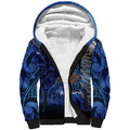 New Zealand Stewart Island Sherpa Hoodie Rakiura Kiwi Maori Glowing Sky