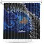 New Zealand Stewart Island Shower Curtain Rakiura Kiwi Maori Glowing Sky