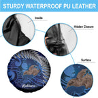 New Zealand Stewart Island Spare Tire Cover Rakiura Kiwi Maori Glowing Sky