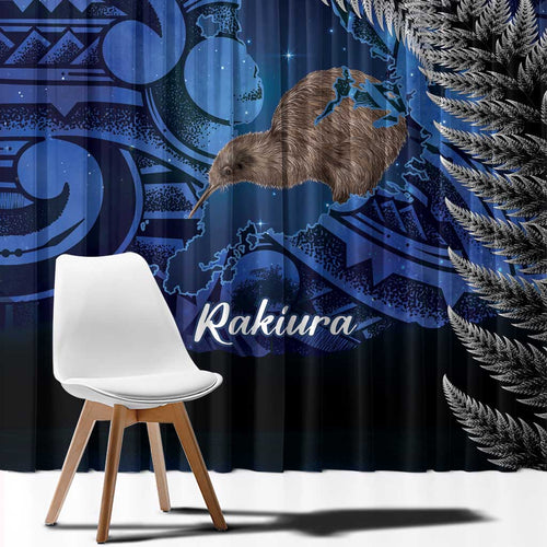 New Zealand Stewart Island Window Curtain Rakiura Kiwi Maori Glowing Sky