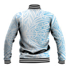 Blue New Zealand Puhoro Maori Tattoo Baseball Jacket