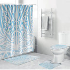 Blue New Zealand Puhoro Maori Tattoo Bathroom Set