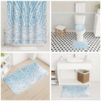 Blue New Zealand Puhoro Maori Tattoo Bathroom Set