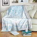 Blue New Zealand Puhoro Maori Tattoo Blanket