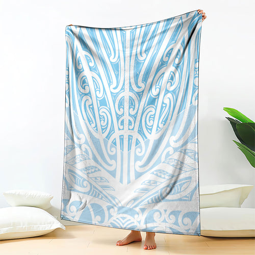 Blue New Zealand Puhoro Maori Tattoo Blanket
