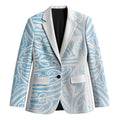 Blue New Zealand Puhoro Maori Tattoo Blazer