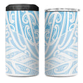 Blue New Zealand Puhoro Maori Tattoo 4 in 1 Can Cooler Tumbler