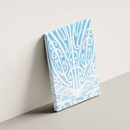 Blue New Zealand Puhoro Maori Tattoo Canvas Wall Art