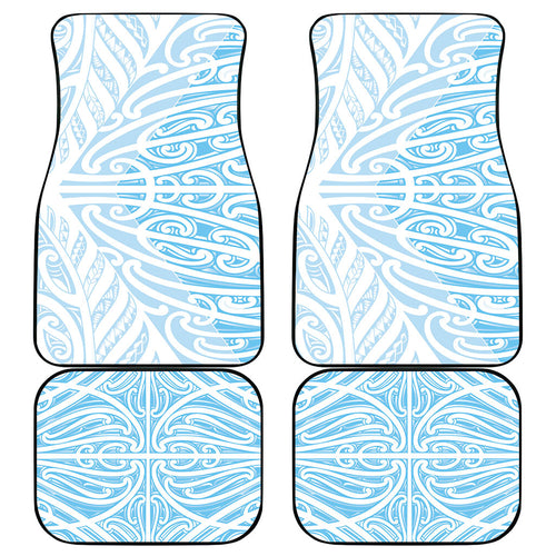 Blue New Zealand Puhoro Maori Tattoo Car Mats