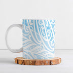 Blue New Zealand Puhoro Maori Tattoo Ceramic Mug