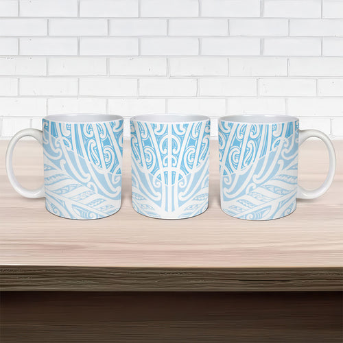 Blue New Zealand Puhoro Maori Tattoo Ceramic Mug
