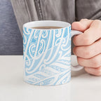 Blue New Zealand Puhoro Maori Tattoo Ceramic Mug