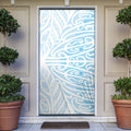 Blue New Zealand Puhoro Maori Tattoo Door Cover