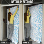 Blue New Zealand Puhoro Maori Tattoo Door Cover