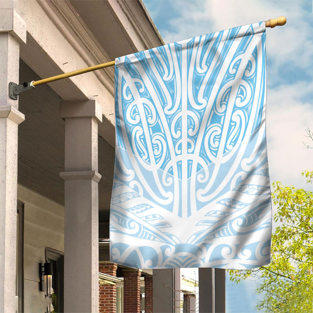 Blue New Zealand Puhoro Maori Tattoo Garden Flag