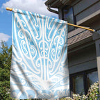 Blue New Zealand Puhoro Maori Tattoo Garden Flag