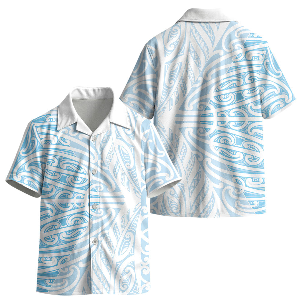Blue New Zealand Puhoro Maori Tattoo Kid Hawaiian Shirt LT14