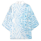 Blue New Zealand Puhoro Maori Tattoo Kimono