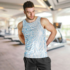 Blue New Zealand Puhoro Maori Tattoo Men Tank Top
