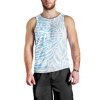Blue New Zealand Puhoro Maori Tattoo Men Tank Top