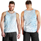 Blue New Zealand Puhoro Maori Tattoo Men Tank Top