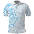 Blue New Zealand Puhoro Maori Tattoo Polo Shirt