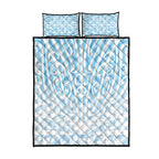 Blue New Zealand Puhoro Maori Tattoo Quilt Bed Set
