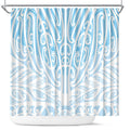 Blue New Zealand Puhoro Maori Tattoo Shower Curtain