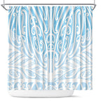 Blue New Zealand Puhoro Maori Tattoo Shower Curtain