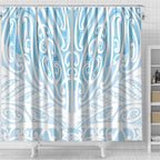 Blue New Zealand Puhoro Maori Tattoo Shower Curtain
