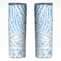 Blue New Zealand Puhoro Maori Tattoo Skinny Tumbler