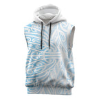 Blue New Zealand Puhoro Maori Tattoo Sleeveless Hoodie